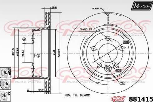 Maxtech 881415.6880 - Əyləc Diski furqanavto.az