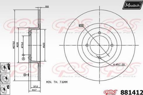 Maxtech 881412.6980 - Əyləc Diski furqanavto.az