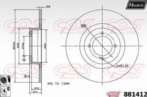 Maxtech 881412.6060 - Əyləc Diski furqanavto.az