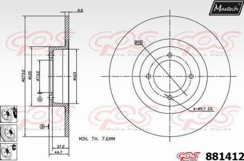 Maxtech 881412.6880 - Əyləc Diski furqanavto.az