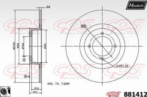 Maxtech 881412.0060 - Əyləc Diski furqanavto.az