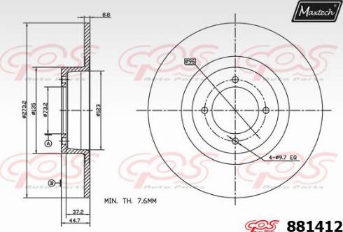 Maxtech 881412.0000 - Əyləc Diski furqanavto.az