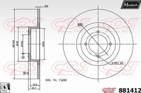 Maxtech 881412.0080 - Əyləc Diski furqanavto.az