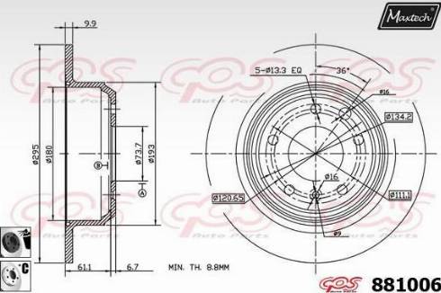 Maxtech 881006.6060 - Əyləc Diski furqanavto.az