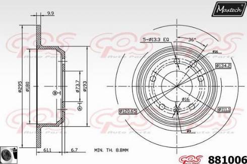 Maxtech 881006.0060 - Əyləc Diski furqanavto.az