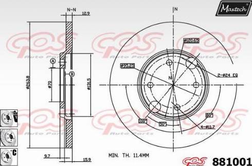 Maxtech 881001.6980 - Əyləc Diski furqanavto.az