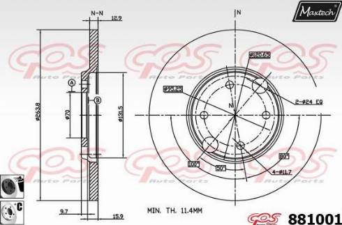 Maxtech 881001.6060 - Əyləc Diski furqanavto.az