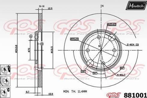 Maxtech 881001.6880 - Əyləc Diski furqanavto.az