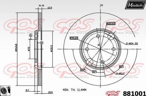 Maxtech 881001.0060 - Əyləc Diski furqanavto.az