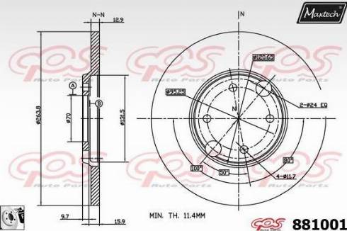 Maxtech 881001.0080 - Əyləc Diski furqanavto.az