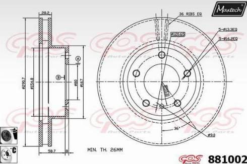 Maxtech 881002.6060 - Əyləc Diski furqanavto.az