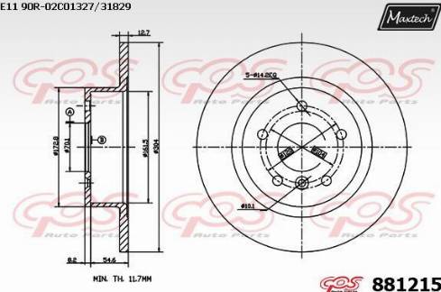 Maxtech 881215.0000 - Əyləc Diski furqanavto.az