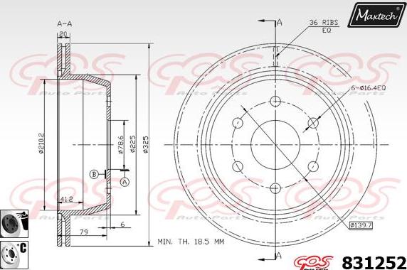 Maxtech 881216 - Əyləc Diski furqanavto.az