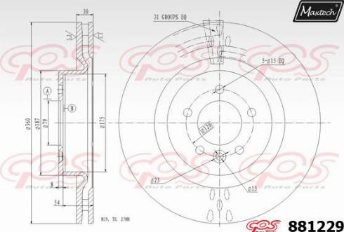 Maxtech 881229.0000 - Əyləc Diski furqanavto.az