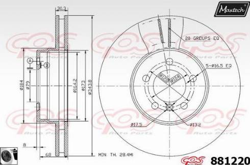 Maxtech 881220.0060 - Əyləc Diski furqanavto.az