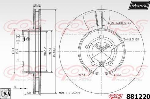 Maxtech 881220.0080 - Əyləc Diski furqanavto.az