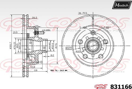 Maxtech 881228 - Əyləc Diski furqanavto.az