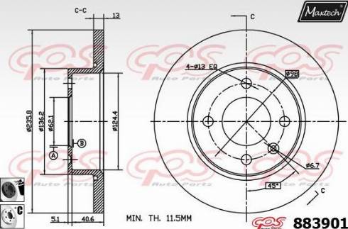 Maxtech 883901.6060 - Əyləc Diski furqanavto.az