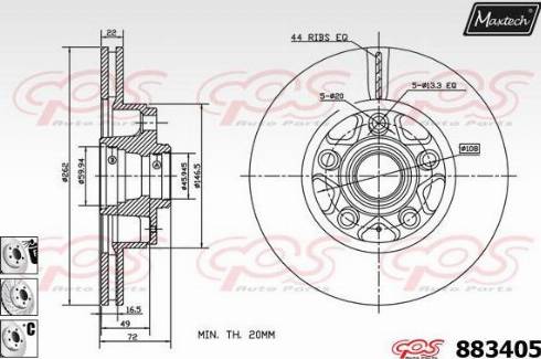 Maxtech 883405.6980 - Əyləc Diski furqanavto.az