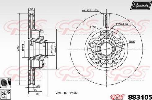 Maxtech 883405.6060 - Əyləc Diski furqanavto.az