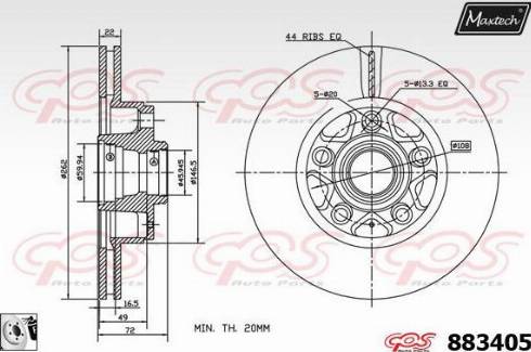 Maxtech 883405.0080 - Əyləc Diski furqanavto.az