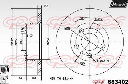 Maxtech 883402.6060 - Əyləc Diski furqanavto.az