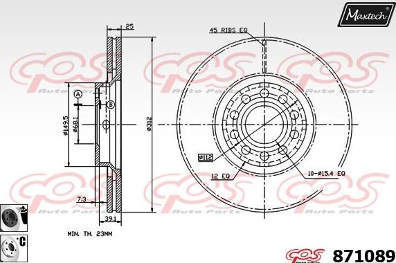 Maxtech 883402 - Əyləc Diski furqanavto.az