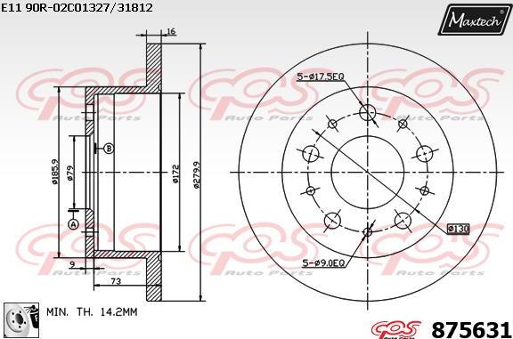 Maxtech 883407 - Əyləc Diski furqanavto.az