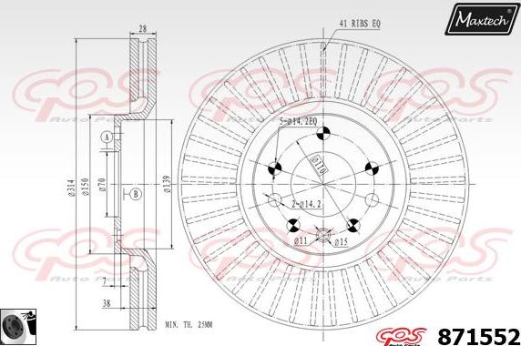 Maxtech 883415 - Əyləc Diski furqanavto.az