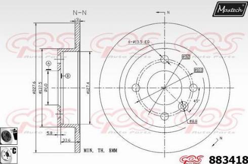 Maxtech 883418.6060 - Əyləc Diski furqanavto.az