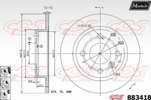 Maxtech 883418.6880 - Əyləc Diski furqanavto.az