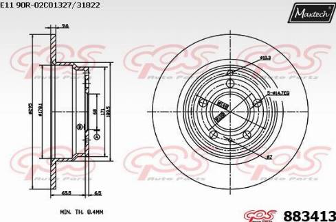 Maxtech 883413.0000 - Əyləc Diski furqanavto.az