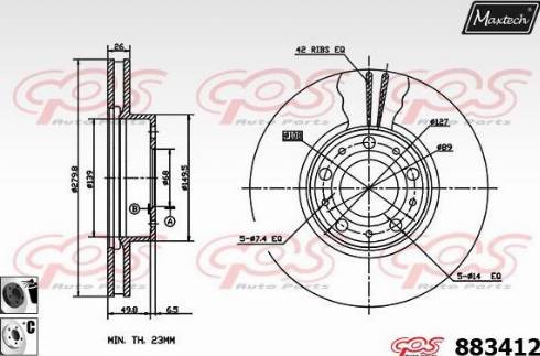 Maxtech 883412.6060 - Əyləc Diski furqanavto.az