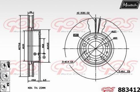 Maxtech 883412.6880 - Əyləc Diski furqanavto.az