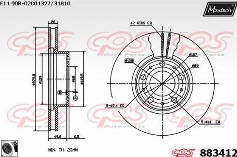 Maxtech 883412.0060 - Əyləc Diski furqanavto.az