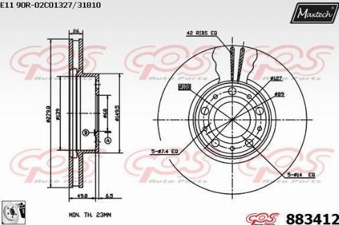 Maxtech 883412.0080 - Əyləc Diski furqanavto.az