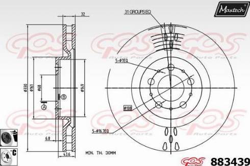 Maxtech 883439.6060 - Əyləc Diski furqanavto.az