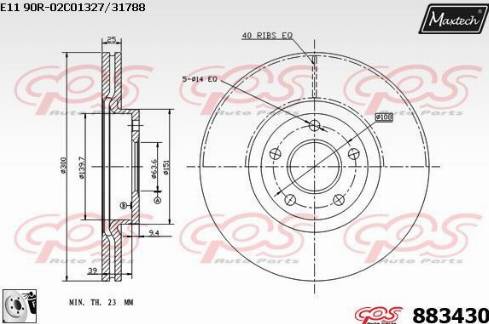 Maxtech 883430.0080 - Əyləc Diski furqanavto.az