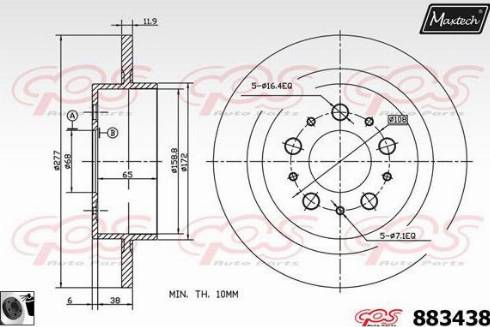 Maxtech 883438.0060 - Əyləc Diski furqanavto.az