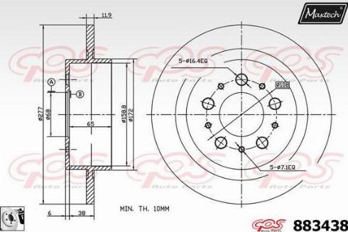 Maxtech 883438.0080 - Əyləc Diski furqanavto.az