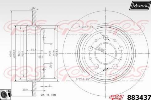 Maxtech 883437.0060 - Əyləc Diski furqanavto.az