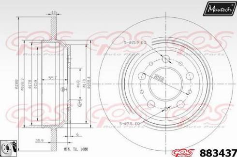 Maxtech 883437.0080 - Əyləc Diski furqanavto.az