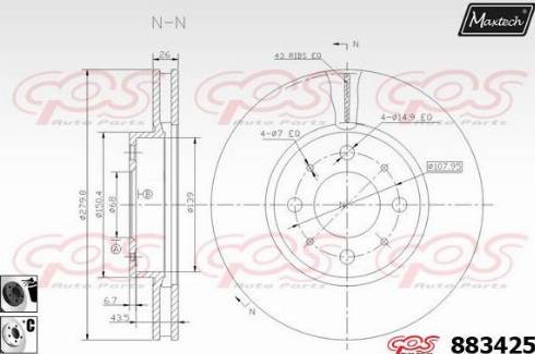 Maxtech 883425.6060 - Əyləc Diski furqanavto.az