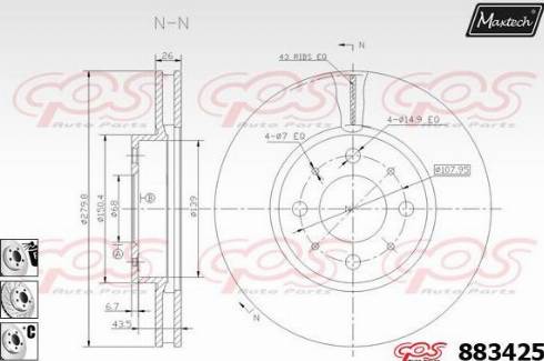 Maxtech 883425.6980 - Əyləc Diski furqanavto.az