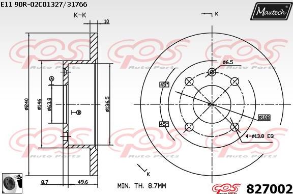 Maxtech 883425 - Əyləc Diski furqanavto.az