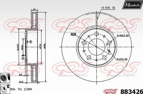 Maxtech 883426.6060 - Əyləc Diski furqanavto.az