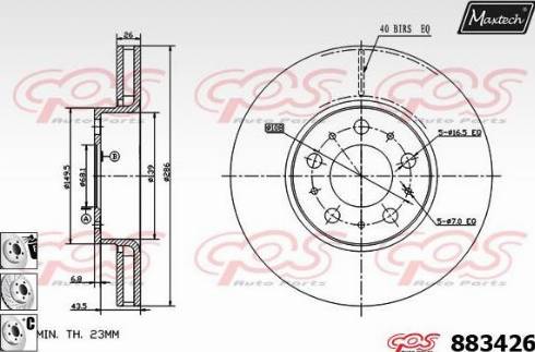 Maxtech 883426.6880 - Əyləc Diski furqanavto.az