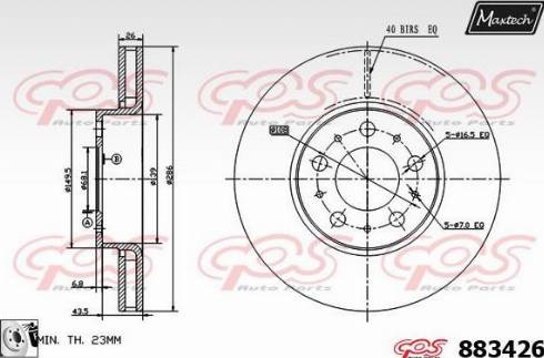 Maxtech 883426.0080 - Əyləc Diski furqanavto.az