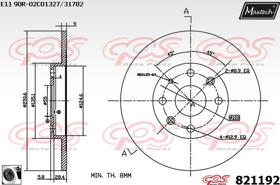 Maxtech 883420 - Əyləc Diski furqanavto.az