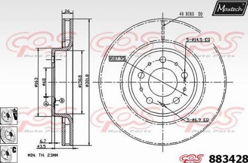 Maxtech 883428.6880 - Əyləc Diski furqanavto.az